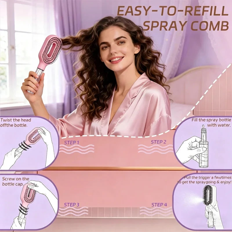 2-in-1 Detangling Spray Brush